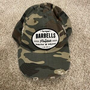 EUC Barbells and Ponytails hat